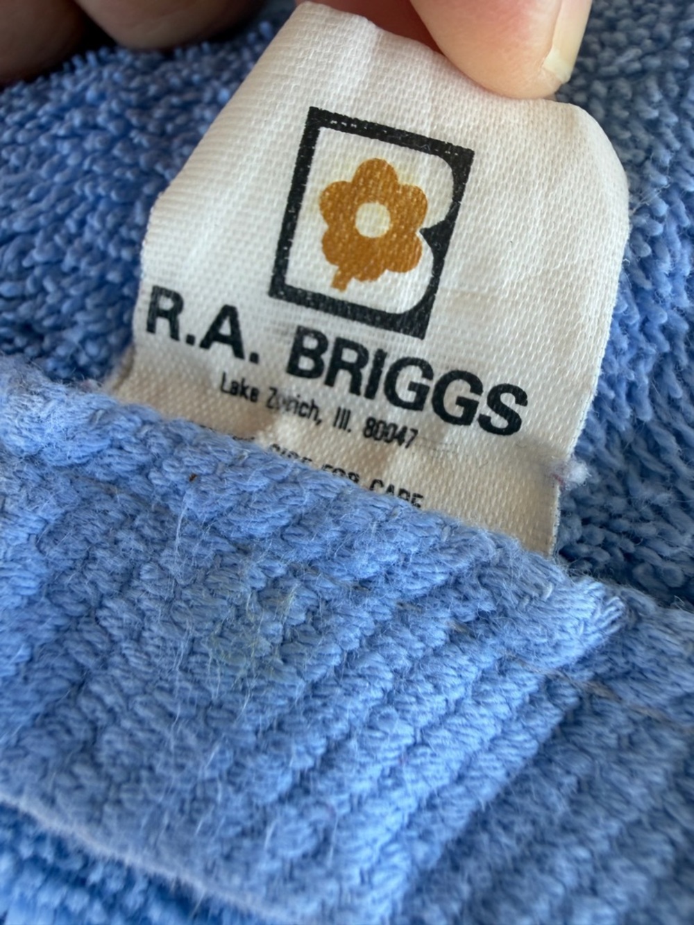VTG Country Goose 3-Piece Bath Towel Set Blue Farmhouse Cottage RA Briggs FLAW - Picture 9 of 16